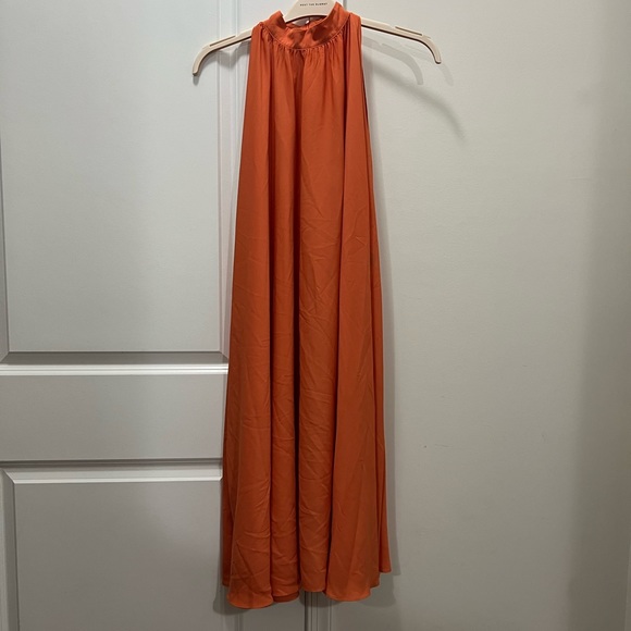 TOME Collective Orange Pleated Dress Size Small $325 - Picture 2 of 7
